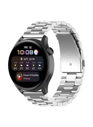 Stainless Steel Replacement Strap for Huawei Watch 3 Pro, Silver
