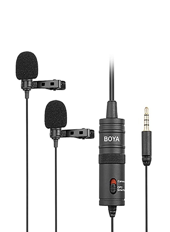 Boya BY-M1DM Omni-Directional Lavalier Microphone, LU-D5707, Black