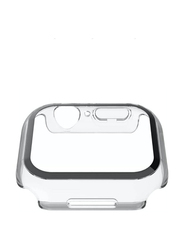 Soft Silicone Bumper Case With Built-In Tempered Glass Screen Protector for Apple Watch 38/40mm, Clear