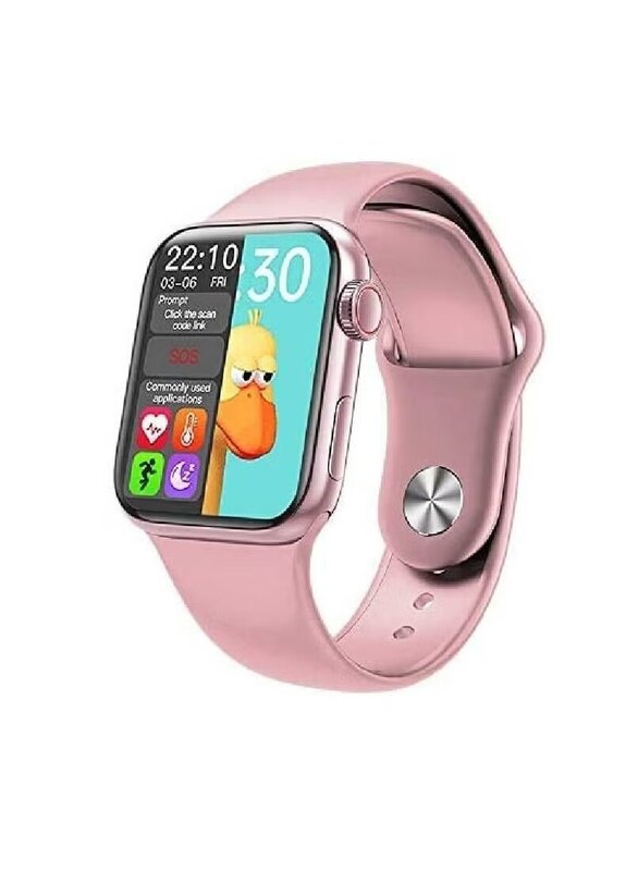HW HW22 HD Touch Screen 1.75 inch 44mm Call Heart Rate Sensor Waterproof Smartwatch, Pink