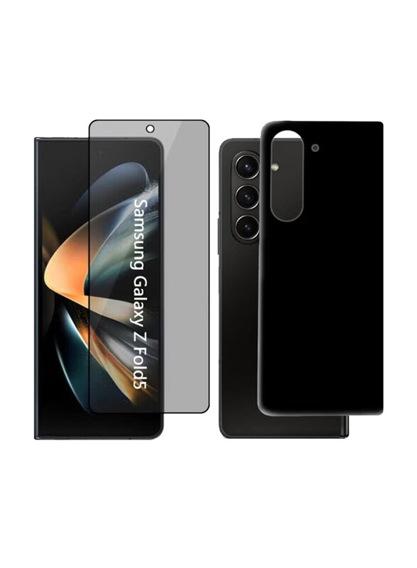 

HYX Samsung Galaxy Z Fold 5 Full Covered Privacy Front and Back Tempered Glass Screen Protector, Black