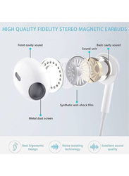 Lightning Cable Wired In-Ear Stereo Earphone with Microphone & Volume Control for Apple iPhone, White