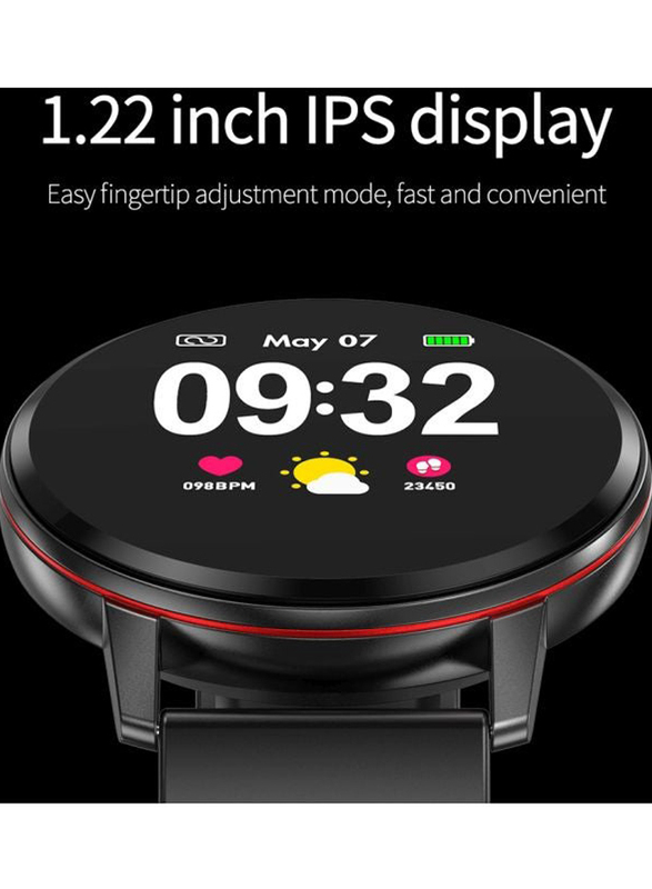 S01 1.22-Inch Waterproof Smartwatch with 150.0 mAh, Black