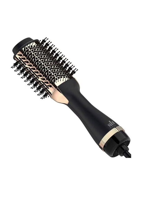 Enzo One-Step Hair Dryer Brush for Styling & Frizz Control Negative Ionic Hot Air Brush, Black/Gold