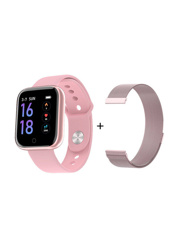 

Generic T80S Touch Screen Waterproof Multi-Function Smartwatch, Pink