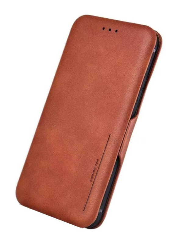 Olliwon Samsung Galaxy A23 4G/5G Protective PU Leather Card Holder with Auto Magnetic Closure Mobile Phone Case Cover, Brown