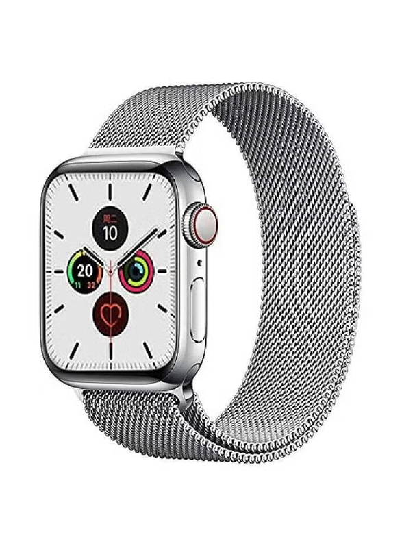 Replacement Milanese Loop Strap for Apple iWatch Series Band 38/40mm, Silver