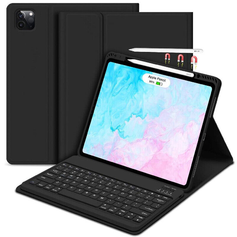 

TRON iPad Pro 12.9 Case with Keyboard - Keyboard Case for 12.9 inch iPad Pro 6th/5th/4th/3rd Generation with Pencil Holder, Wireless Keyboard, Auto Sl