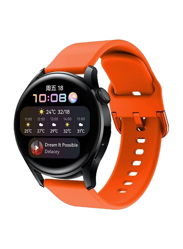 

Generic Replacement Soft Silicone Strap for Huawei Watch 3/3 Pro, Orange