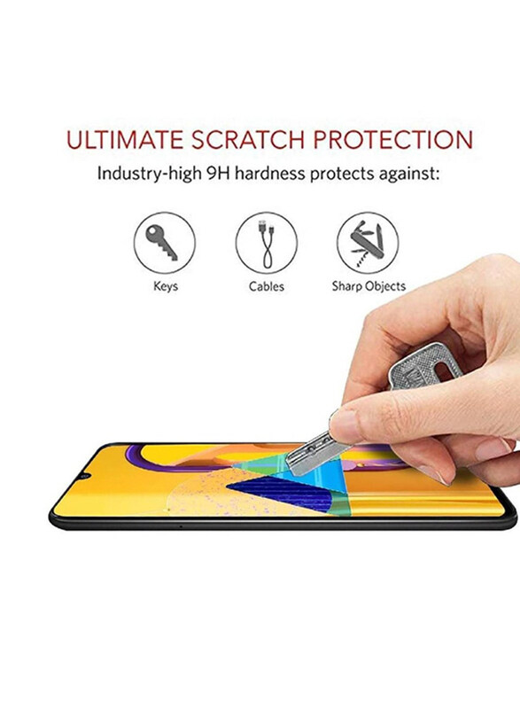 Samsung Galaxy M31 Full Glue Edge-To-Edge Tempered Glass Screen Protector, Clear