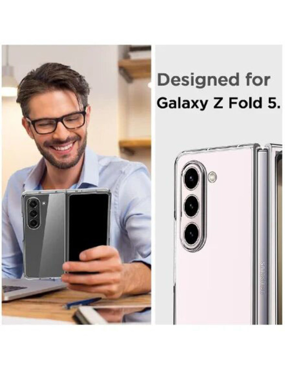 HYX Samsung Galaxy Z Fold5 Polycarbonate Ultra-Thin Slim Fit Protective Mobile Phone Case Cover, Clear