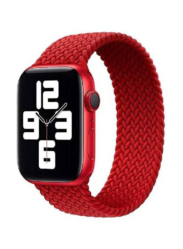 

Generic Braided Solo Loop Watch Band for Apple Watch Series 7 41mm, Red