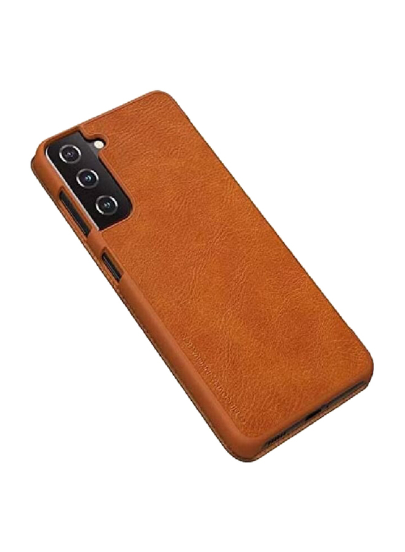 Samsung Galaxy S21 Leather Wallet Flip Mobile Phone Case Cover, Brown