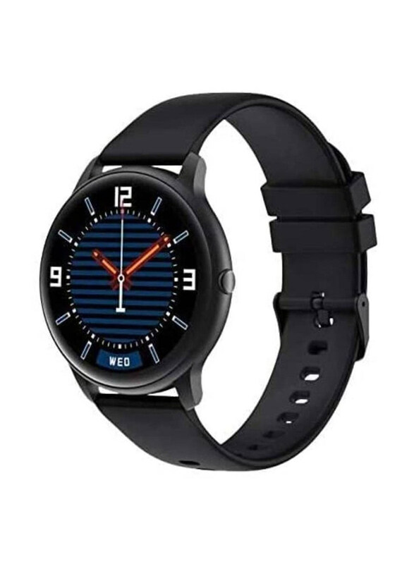 

Generic Full Touch Screen Round Smartwatch with Tracker, Black