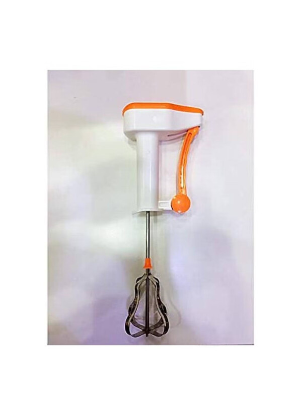 XiuWoo Heavy Duty Power Free Hand Blender, White/Orange/Silver