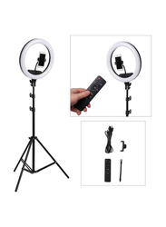 Mobile Phone 16 Inch Photography Ring Light for Making Tiktok Video, Black/White