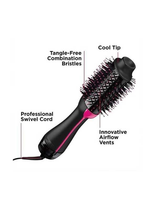 XiuWoo One-Step Hair Dryer & Volumizer Hot Air Brush, Black