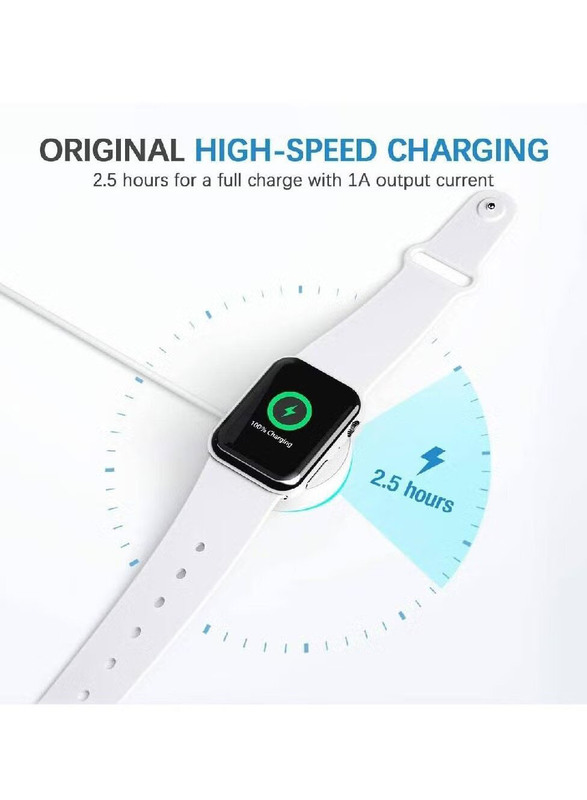 Watch Charger for Apple Watch Series SE/6/5/4/3/2/1, White