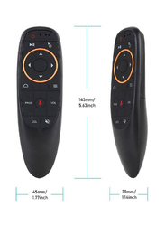 Voice Air Mouse Wireless Remote 2.4G RF  Control with 6 Axis Gyroscope for Android TV Box/PC/Smart TV/HTPC/Projector, Black
