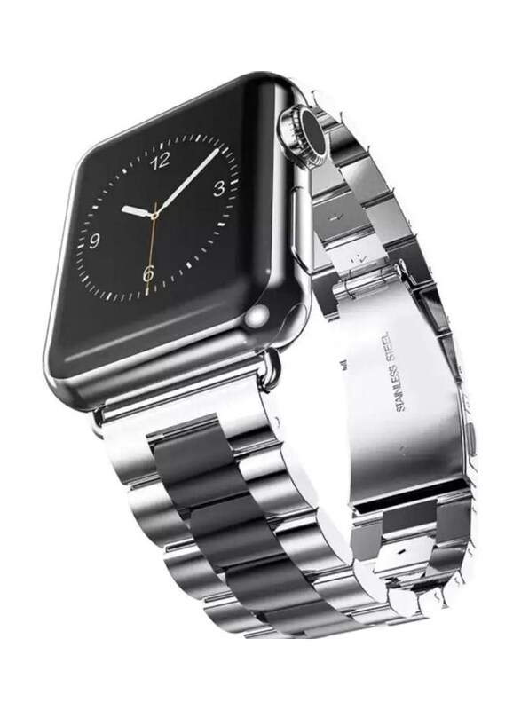 

Generic Replacement Strap Stainless Steel Smartwatch Band for Apple Watch, Silver/Black