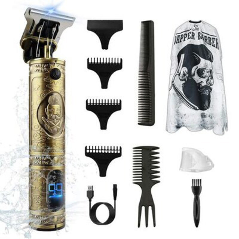 

Generic Professional Electric Pro Li Hair Trimmer T-Blade Cordless Hair Clipper, Gold