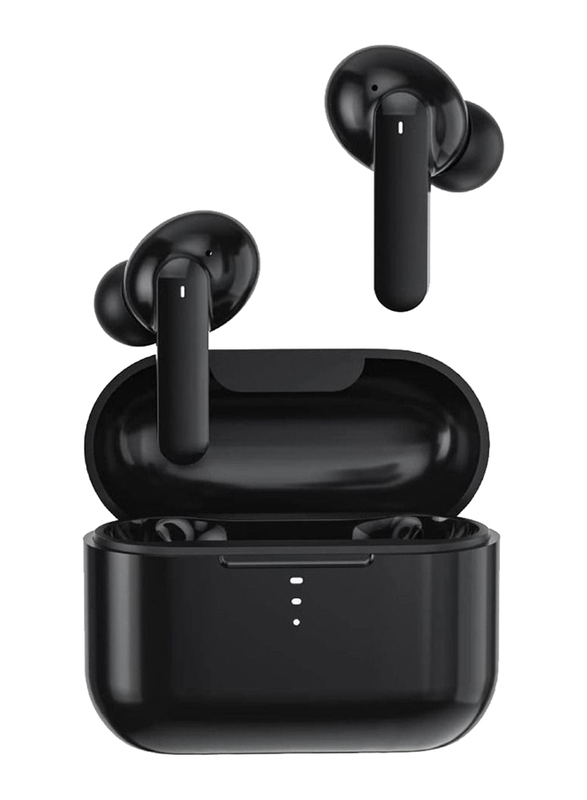 Wireless Bluetooth Waterproof In-Ear Earbuds with Noise Cancelling & Deep Bass, Black