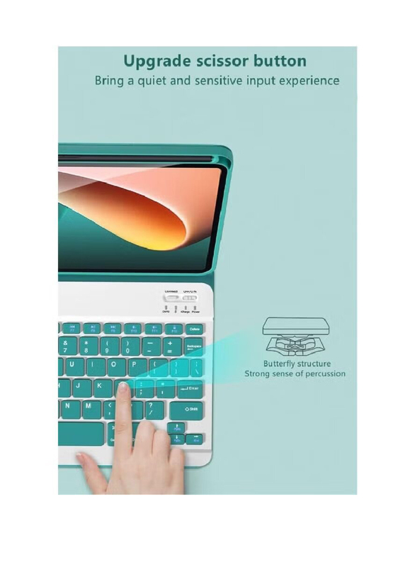 Dux Ducis Xiaomi Mi Pad 5/Mi Pad 5 Pro 11 Inch Wireless Bluetooth Keyboard Case Cover, Black