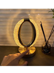 XiuWoo Round Oval Nightlight Crystal Diamond Table Lamp, Multicolour