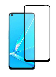 Oppo A92/ Oppo A72/ Oppo A52 Full Glue Edge-to-Edge Tempered Glass Screen Protector, Clear/Black