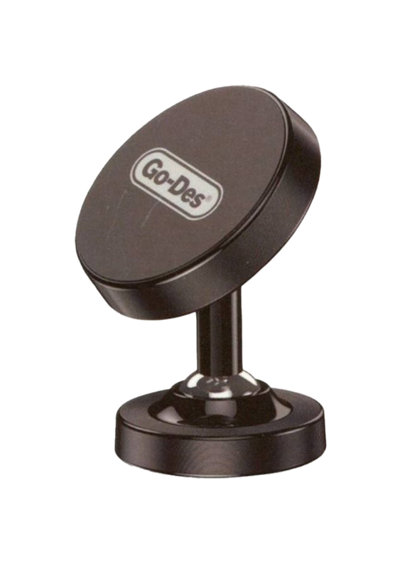 Go-Des Adjustable Dashboard Magnetic Car Phone Holder/Mount, Black