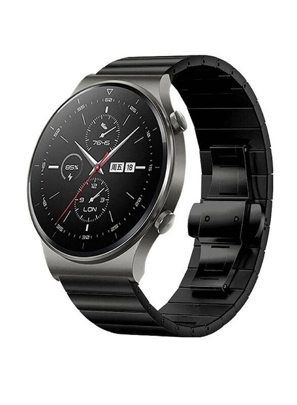 

Generic Stainless Steel Replacement Band for Huawei Watch GT2 Pro, Black