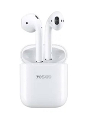 Wireless Bluetooth In-Ear Earbuds with Charging Case, White