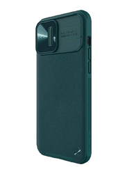 Apple iPhone 13 CamShield Leather Mobile Phone Case Cover with Camera Protection, Green