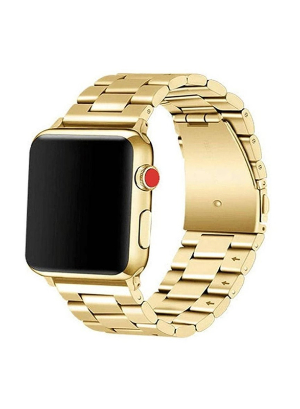 Stainless Steel Replacement Strap Band for Apple Watch 42mm, Gold
