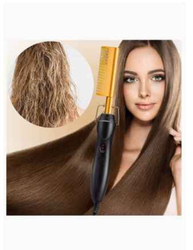 Arabest 2 In 1 Hair Straightener & Curler Comb, Multicolour