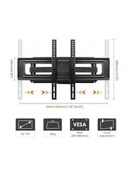 Full Motion Articulating Dual Arm TV Wall Mount for 36 to 70-inch TVS, Black