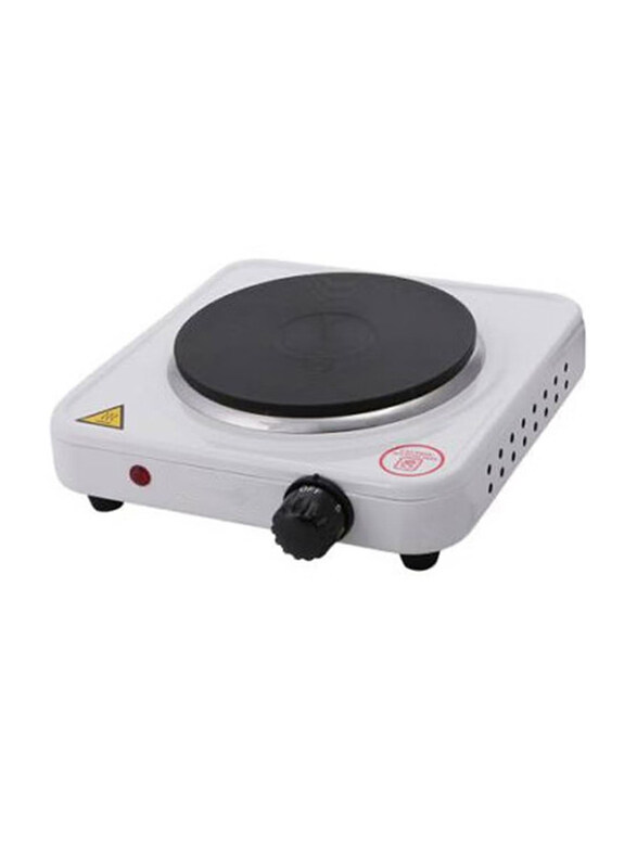 

Arabest Electric Single Hot Plate With Adjustable Temperature Control, 1000W, White