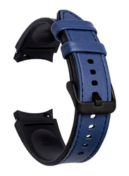 Leather Replacement Band Compatible for Galaxy Watch 4, Blue