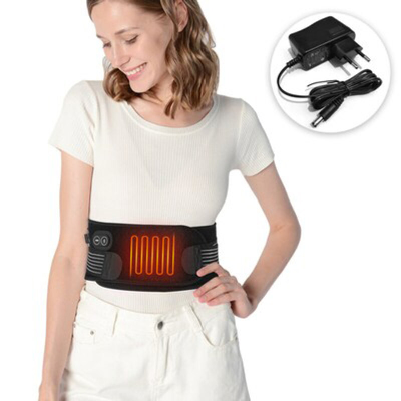 

Generic Heating Massage Waist Belt for Abdominal Back Pain Relief with UK/US/EU Adapter, One Size, Black