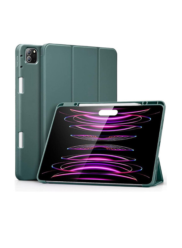 

Dux Ducis Apple iPad Pro (6th/5th Generation) 2022/2021 Protective Trifold Stand Tablet Flip Case Cover with Auto Sleep/Wake Flexible Back, Green