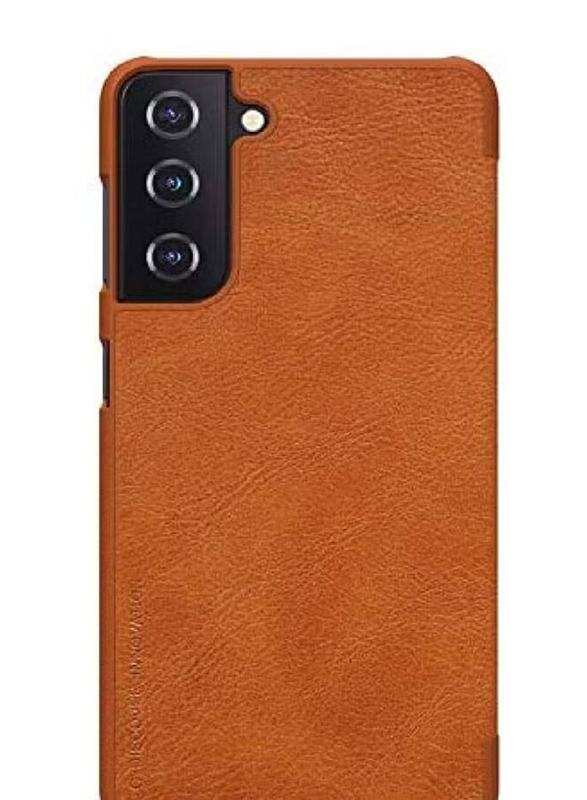 Samsung Galaxy S21 Leather Wallet Flip Mobile Phone Case Cover, Brown