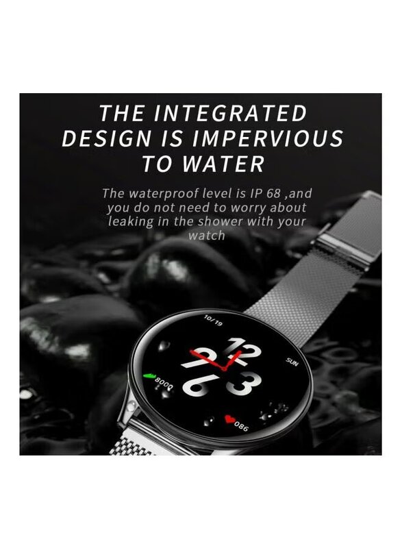150.0 mAh SN58 Waterproof Smartwatch, Black