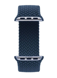 Braided Solo Loop Watch Band for Apple Watch Series 7 41mm, Blue