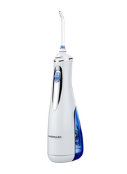 Waterpulse 240ml USB Rechargeable Portable Dental Cordless Water Flosser, V400, White/Blue