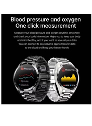 Haino Teko Germany Stainless Steel Fitness Watch IP67 Waterproof Activity Tracker with Heart Rate/Sleep Monitor, RW-14, Silver