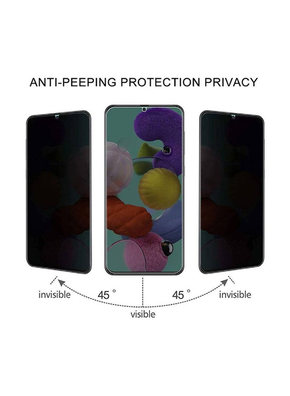 Redmi 9A Privacy Tempered Glass Screen Protector, Black