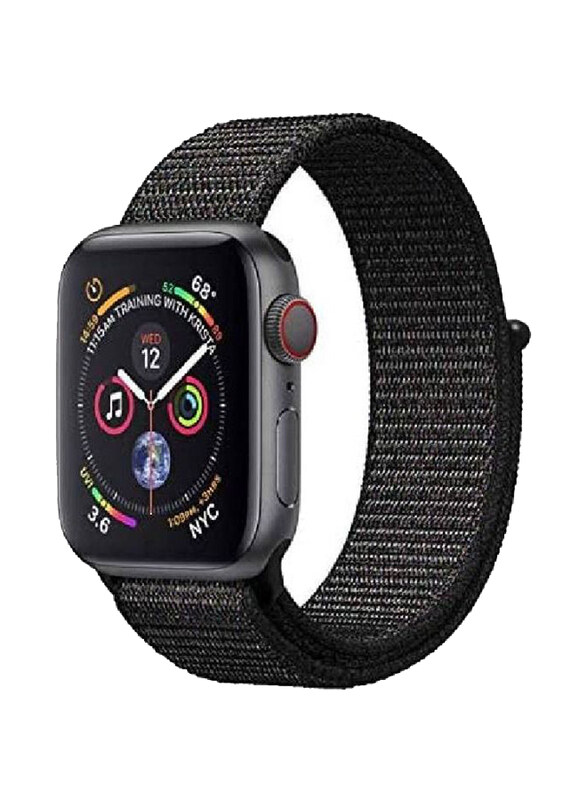 

Generic Nylon Sport Band for Apple Watch 45mm/44mm/42mm, Black