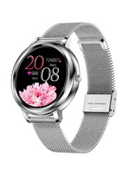 40mm Smartwatch with Fitness Tracking, Heart Rate, Blood Pressure, Sleeping Monitor & Touch Screen, Silver