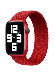 Braided Solo Loop Watch Band Compatible for Apple Watch Series 7 45mm, Red