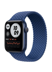 Braided Solo Loop Watch Band for Apple Watch Series 7 41mm, Blue